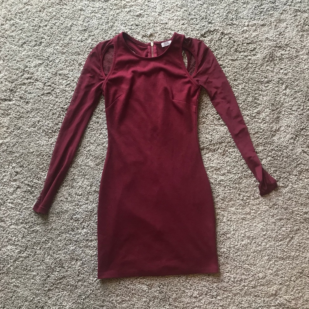 Cutout Burgundy Dress, Tobi S